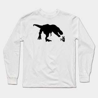 T-Rex VS Man On Toilet Jurassic Park Long Sleeve T-Shirt